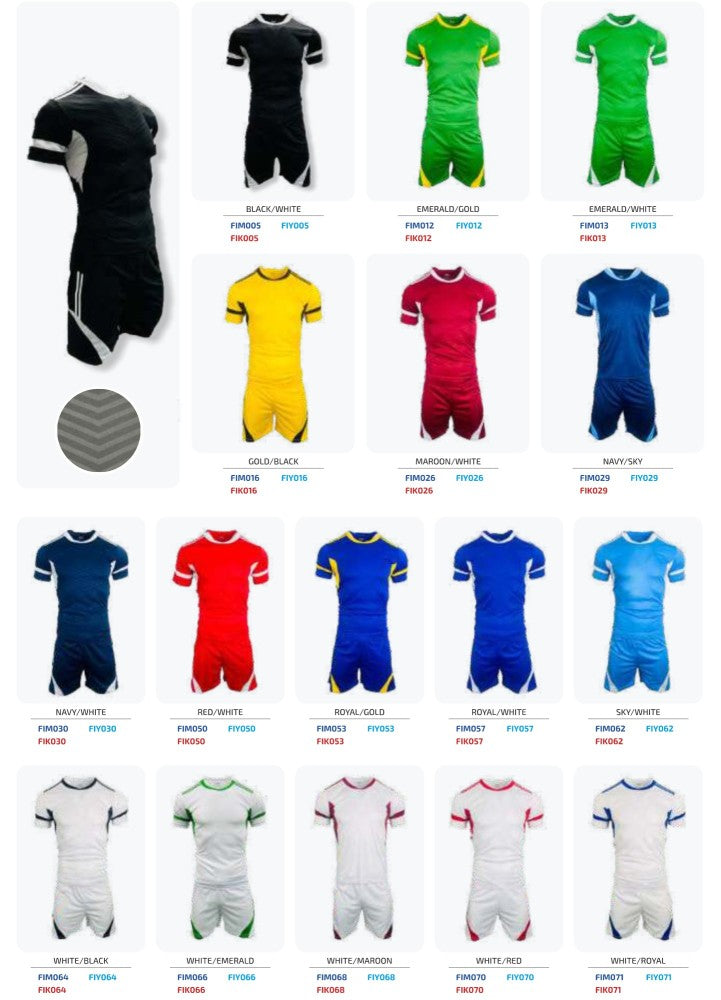 Wassa Mitzuma Italy YTH Soccer Kit Combo With Numbers