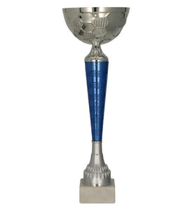 Silver And Blue Metal Cup Size A