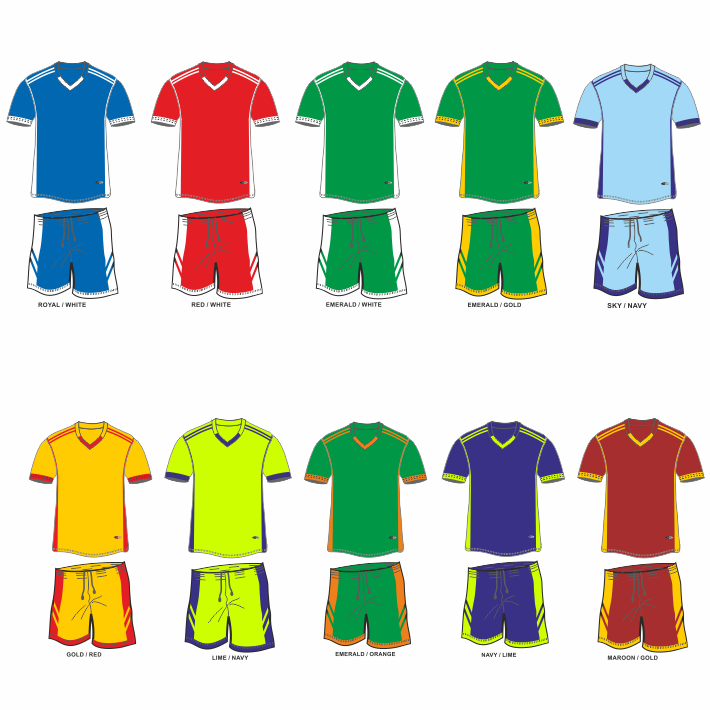 Soccer Kit incl nrs Rc741 Snr Set